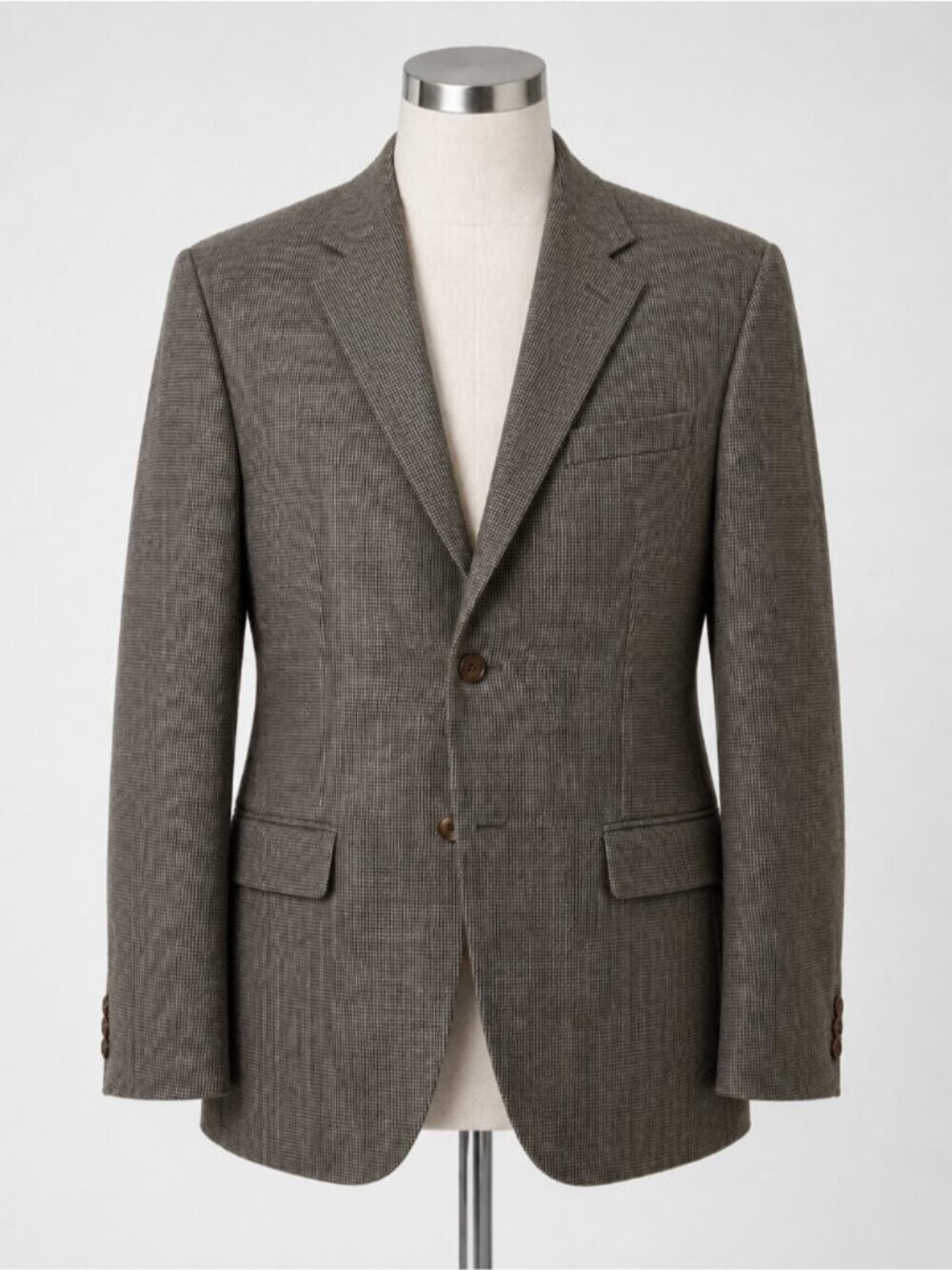 Canali Taupe Brown Textured Wool Sport Coat